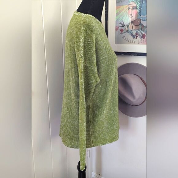 Eileen Fisher Organic Linen Sweater S Quiet Luxury Minimalist Capsule Coastal - Picture 8 of 13